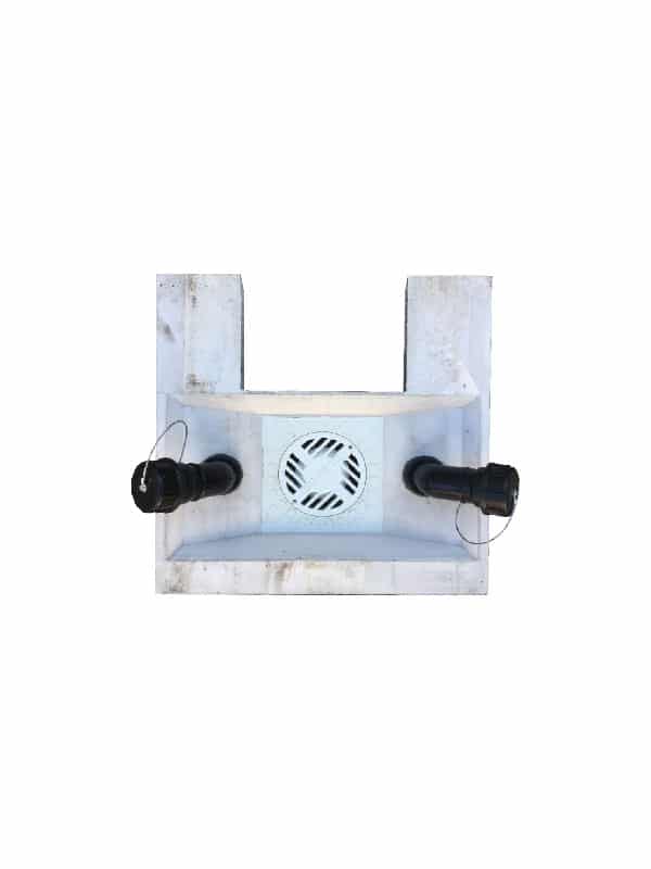 Seijsener Tegel beton compleet 50x50x8cm/2x ø50mm/ 25x18cm