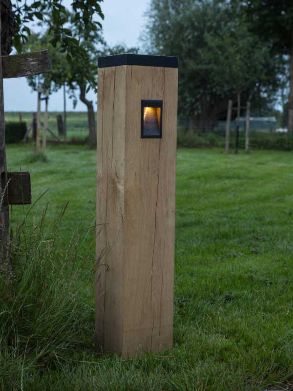 Seijsener TORRE-solar, Eiken, 175x175x900mm + 600mm ingraven